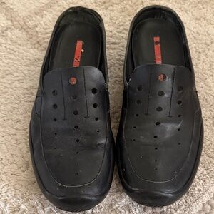 Prada Black Leather Loafers
